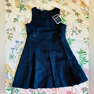 Girl chaps navy blue uniform dress sz L (6)